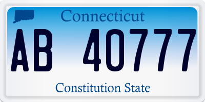 CT license plate AB40777