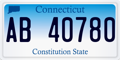 CT license plate AB40780