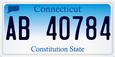 CT license plate AB40784