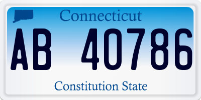 CT license plate AB40786