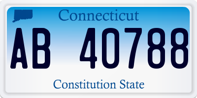 CT license plate AB40788