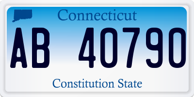 CT license plate AB40790