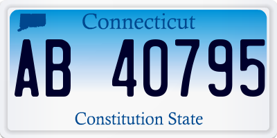 CT license plate AB40795