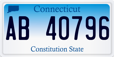 CT license plate AB40796