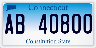 CT license plate AB40800