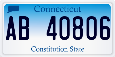 CT license plate AB40806