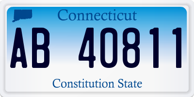 CT license plate AB40811