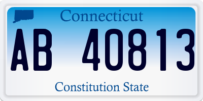 CT license plate AB40813