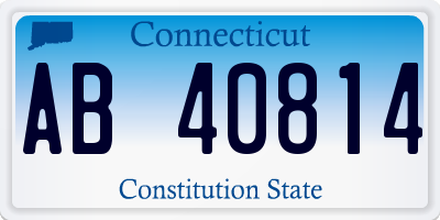 CT license plate AB40814