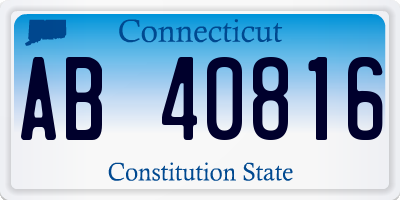 CT license plate AB40816