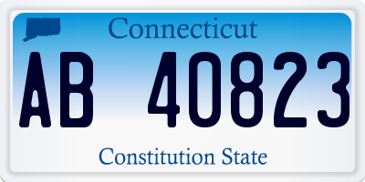 CT license plate AB40823