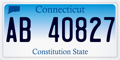 CT license plate AB40827