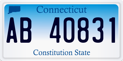 CT license plate AB40831