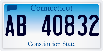 CT license plate AB40832