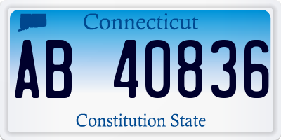 CT license plate AB40836