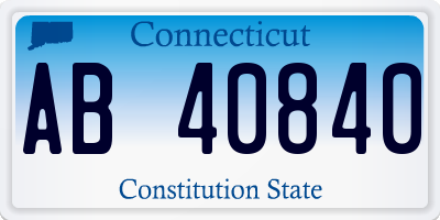 CT license plate AB40840