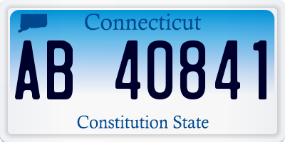 CT license plate AB40841