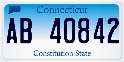 CT license plate AB40842