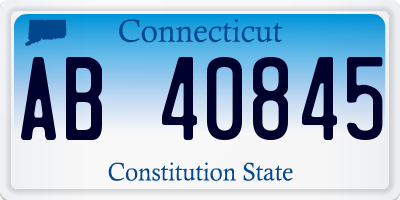 CT license plate AB40845