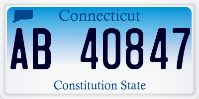 CT license plate AB40847