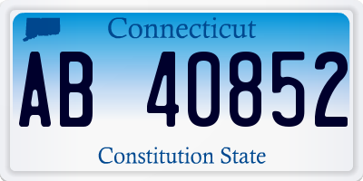 CT license plate AB40852