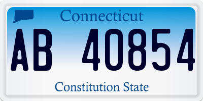 CT license plate AB40854