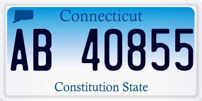 CT license plate AB40855