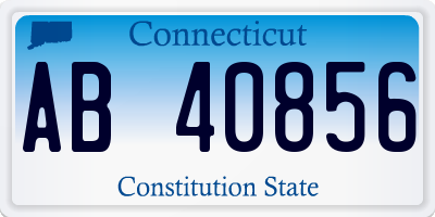 CT license plate AB40856