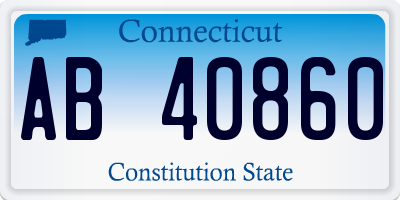 CT license plate AB40860