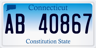 CT license plate AB40867