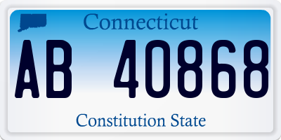 CT license plate AB40868