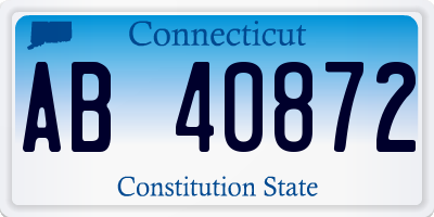 CT license plate AB40872