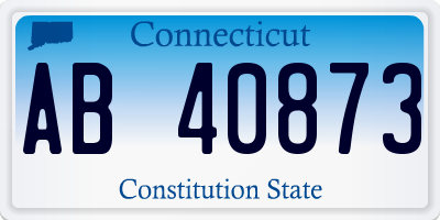 CT license plate AB40873