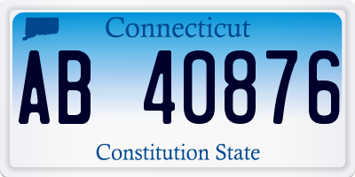 CT license plate AB40876