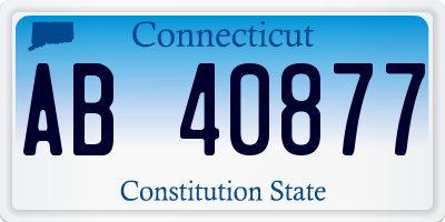 CT license plate AB40877