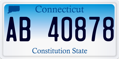 CT license plate AB40878