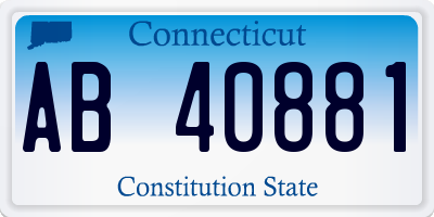 CT license plate AB40881