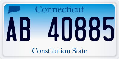 CT license plate AB40885