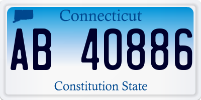 CT license plate AB40886