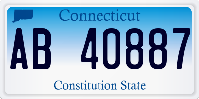 CT license plate AB40887