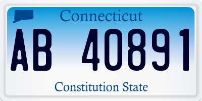 CT license plate AB40891