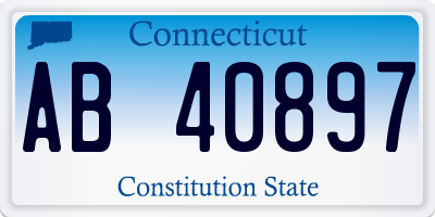 CT license plate AB40897