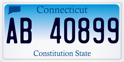 CT license plate AB40899