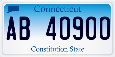 CT license plate AB40900