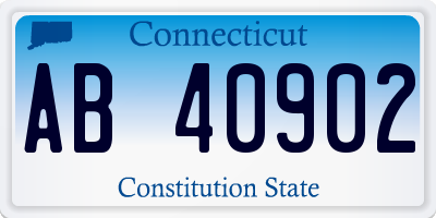 CT license plate AB40902