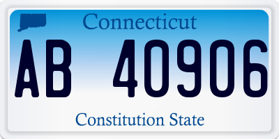 CT license plate AB40906