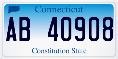 CT license plate AB40908