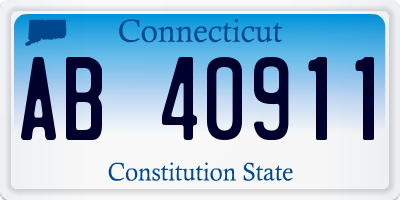 CT license plate AB40911