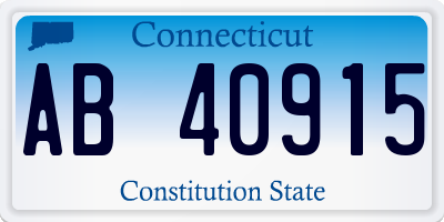 CT license plate AB40915