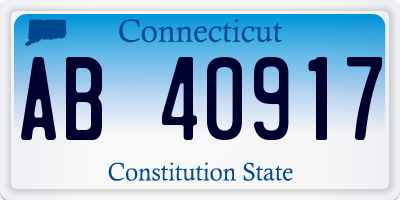 CT license plate AB40917